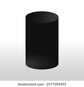 Black podium circle 3d Empty stage, product platform background, Vector illustration