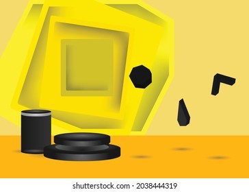 Fondo del diseño de la parodia del podio negro