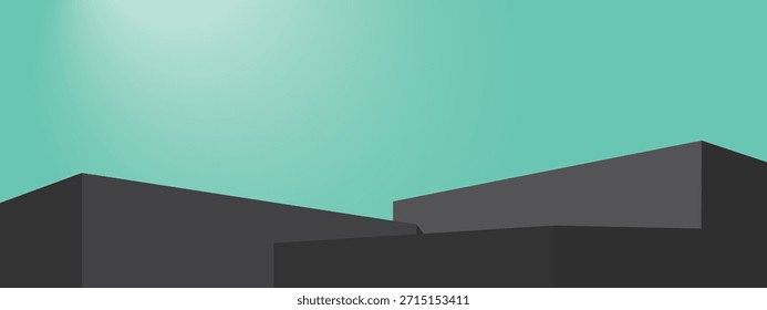 Plano de fundo da casa da moeda do passo da plataforma do pódio preto cena calma da exibição mínima com plano de fundo da casa da moeda do passo do pódio preto mínimo