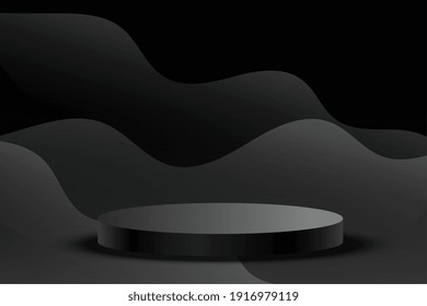 Black Podium Product Display Background Design