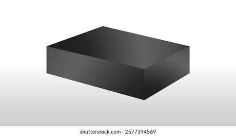 Black podium square 3d Empty stage, product platform background, Vector illustration
