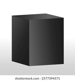 Black podium square 3d Empty stage, product platform background, Vector illustration
