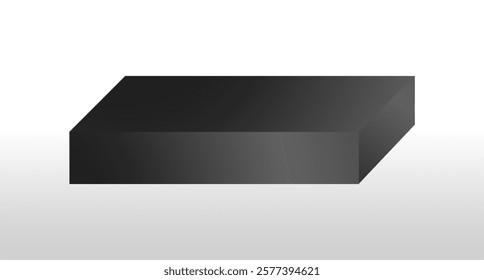 Black podium square 3d Empty stage, product platform background, Vector illustration