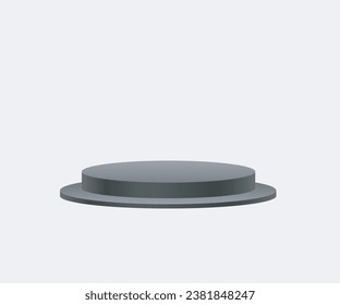 black podium stage for product photo graphy
