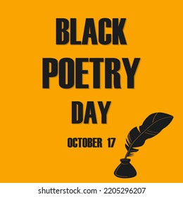 Black Poetry Day Conceptual Banner.