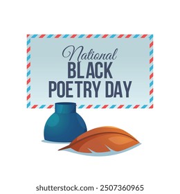 Black Poetry Day vector design template good for celebration usage. Black Poetry Day design. flat design. eps 10.