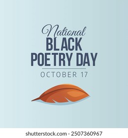Black Poetry Day vector design template good for celebration usage. Black Poetry Day design. flat design. eps 10.
