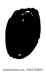 Black point brushstroke doodle symbol