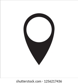  Black point map marker icon in vector