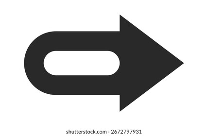 Elemento de design geométrico de ponteiro preto