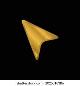 Black Pointer gold plated metalic icon or logo vector