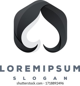 Black poker logo design ready to use