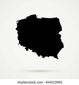 Black Poland Map Illustration

