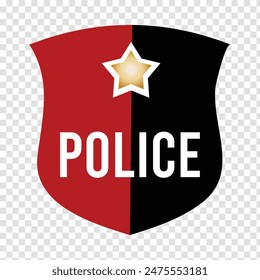 Black Police badge icon isolated on white background. Sheriff badge sign. Shield with star symbol. Vector. Police badge icon.