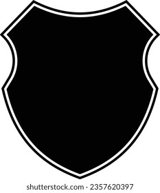 Elemento de forma de insignia de la policía negra