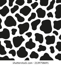 Black polka dot background of milk cow leather.