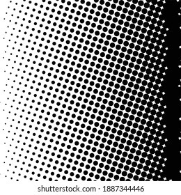 Black polka dot halftone background. Vector illustration.