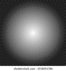 Black polka dot halftone background. Vector illustration.