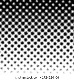 Black polka dot halftone background. Vector illustration.