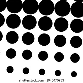 Black polka dot halftone background. Vector illustration.