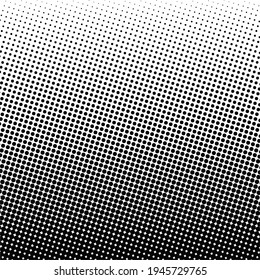 Black polka dot halftone background. Vector illustration.