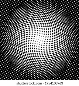 Schwarzer Halfone-Hintergrund. Schwarzer Polka-Punkt. Halftone Muster. Moderner, sauberer Halftonhintergrund, Hintergrund, Textur, Muster oder Overlay. Vektorgrafik. Halftone Hintergrund. Drehter Hintergrund.