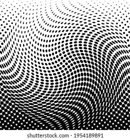 Fondo de medio tono negro. Punto de polka negro. Patrón de semitono. Moderno y limpio fondo de semitono, fondo, textura, patrón o superposición. Ilustración vectorial. Fondo de semitono. Rotar fondo.