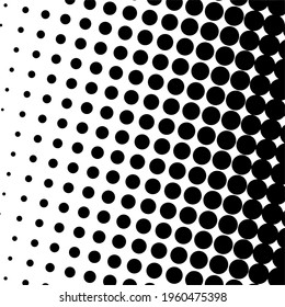 Black polka dot halftone background. Vector illustration.