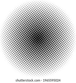 Black polka dot halftone background. Vector illustration.