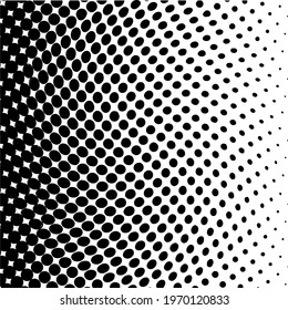 Black polka dot halftone background. Vector illustration.