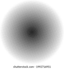 Black polka dot halftone background. Vector illustration.