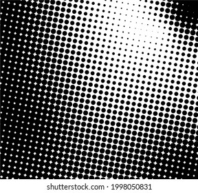 Black polka dot halftone background. Vector illustration.