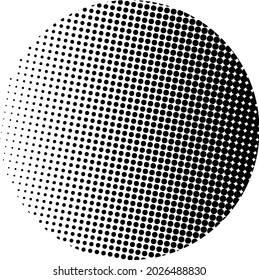 Black polka dot halftone background. Vector illustration.