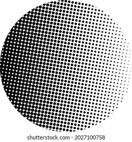 Black polka dot halftone background. Vector illustration.