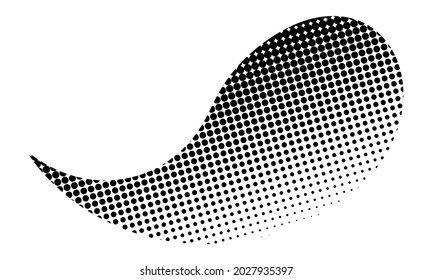Black polka dot halftone background. Vector illustration.