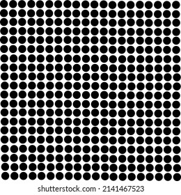 Black Polka Dot Pattern Fabric Background Vector