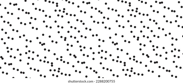 Black polka dot pattern on white background. Straight dot pattern for backdrop and wallpaper template. Simple classic polka dot lines with repeat stripes texture. Polka background, vector illustration