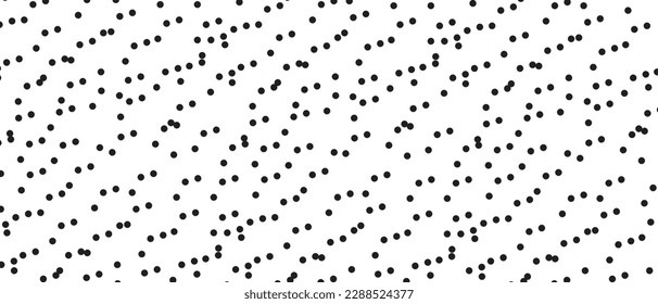 Black polka dot pattern on white background. Straight dot pattern for backdrop and wallpaper template. Simple classic polka dot lines with repeat stripes texture. Polka background, vector illustration