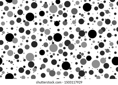 Black Polka Dot Pattern, Seamless Background. vector
