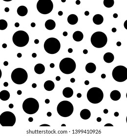 Black Polka Dot Seamless Pattern