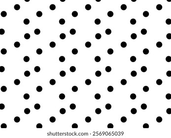 Black polka dot seamless pattern. Polka dot background for wallpaper, banner and packaging. 