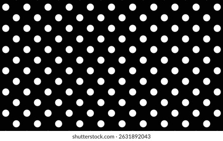 Black Polka dot seamless pattern. Polka dot Texture  background. Black  Dotted  pattern. White seamless pattern with black polka dots.