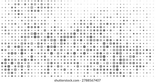 Black polka dots background on the White wall. Monochrome polkadots pattern for decoration. Interior background. Abstract dots pattern on white. Selective focus blurred