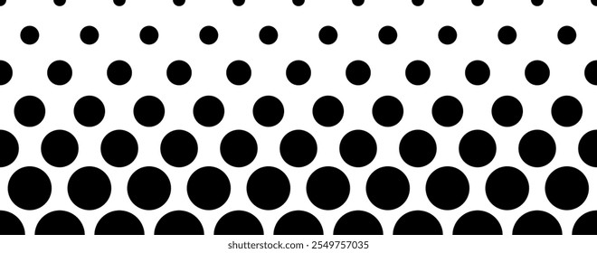 Black polka dots circle banner background design vector.	