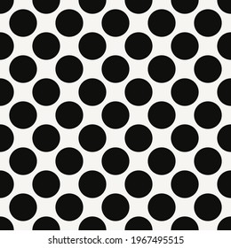 Patrón de puntos de polka negro. Círculos vectoriales sin soldadura y el mismo ornamento.