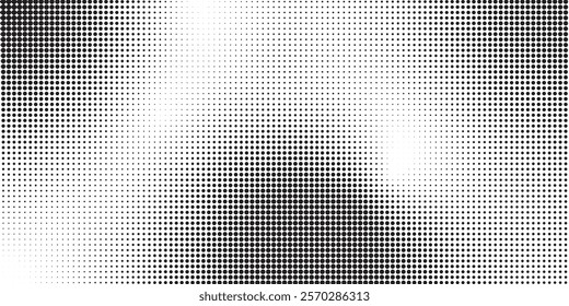 Black polka dots seamless pattern on white background. Anime or manga style comic overlay. Vector graphic design textured template