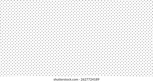 Black polka dots seamless pattern on white background. Halftone minimalist arts
