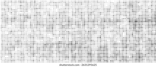Patrón sin fisuras de lunares negros sobre fondo blanco. Abstracto minimalista de semitono
