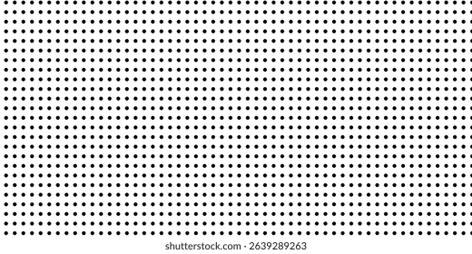 Black polka dots seamless pattern on white background. Halftone minimalist abstract modern arts 