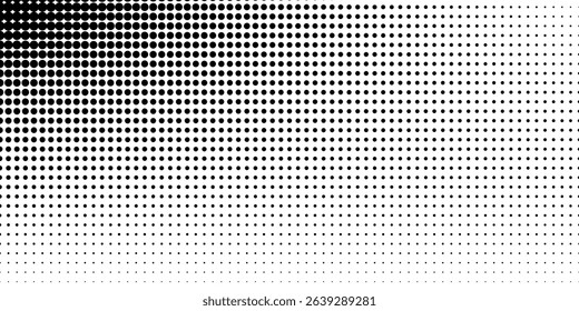 Black polka dots seamless pattern on white background. Halftone minimalist abstract modern arts 